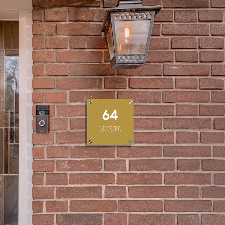 Plaque nominative - Jaune ocre - Moderne — 3