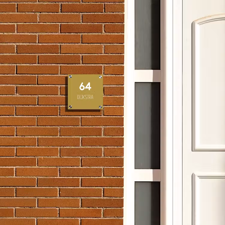 Plaque nominative - Jaune ocre - Moderne — 4