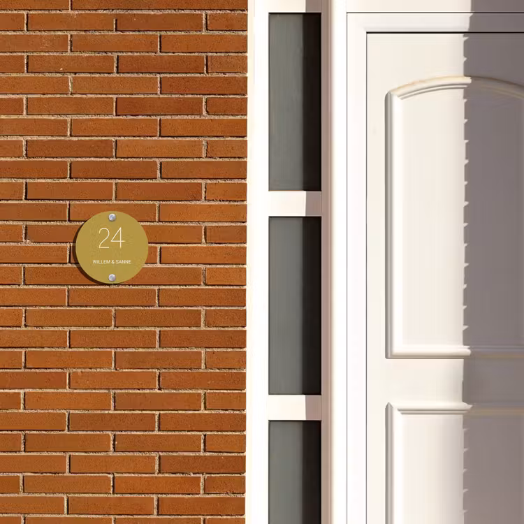 Plaque nominative - Jaune ocre - Classique — 3