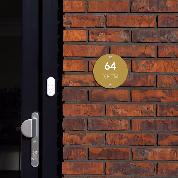 Plaque nominative - Jaune ocre - Moderne — 2