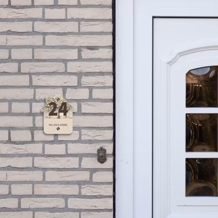 Plaque nominative - maison Fleur - Classique — 2
