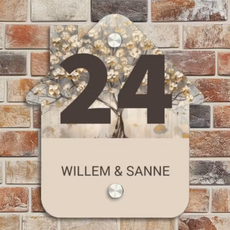 Plaque nominative - maison Fleur - Classique — 4