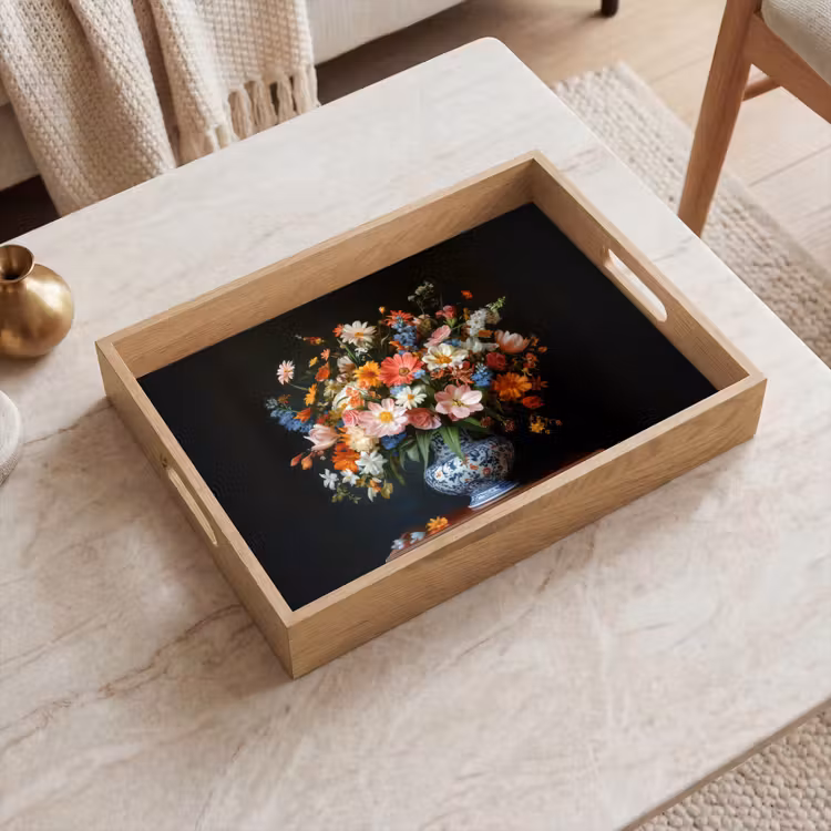 Plateau - Bouquet - Rose - Vase — 2
