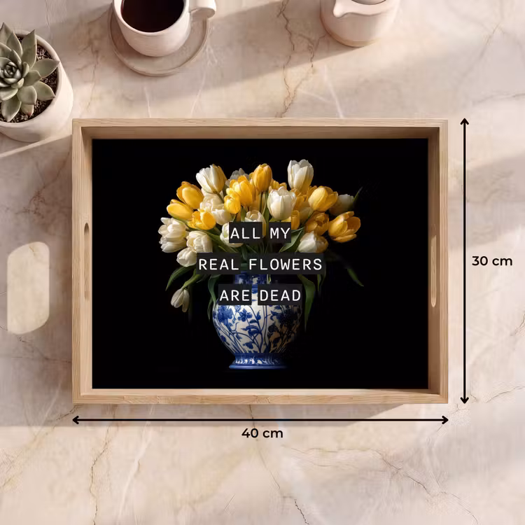 Plateau - Citations - Fleur - Tulipe - Jaune — 9