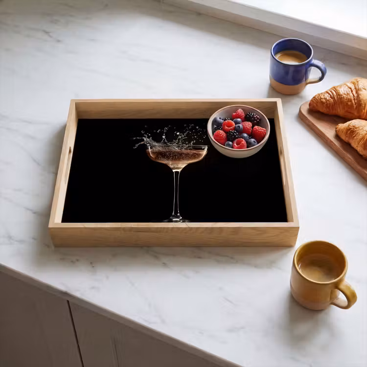 Plateau - Cocktail - Noir - Splashes - Verre — 4