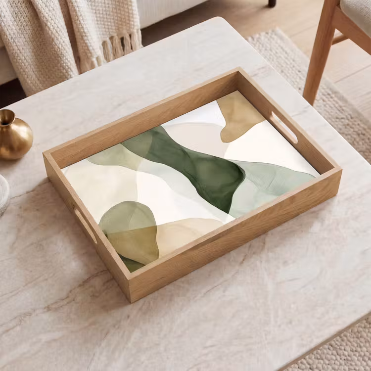 Plateau - Japandi - Abstrait - Vert — 2
