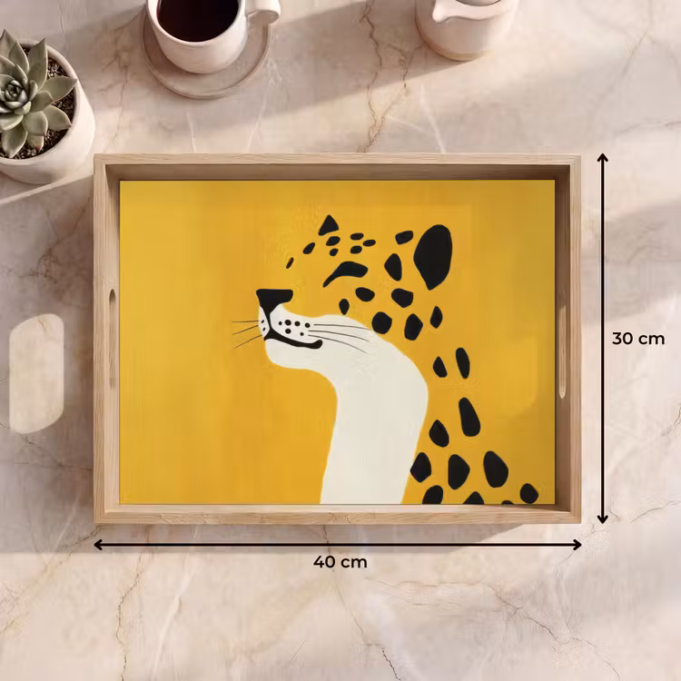 Plateau - Guépard - Illustration - Jaune — 9