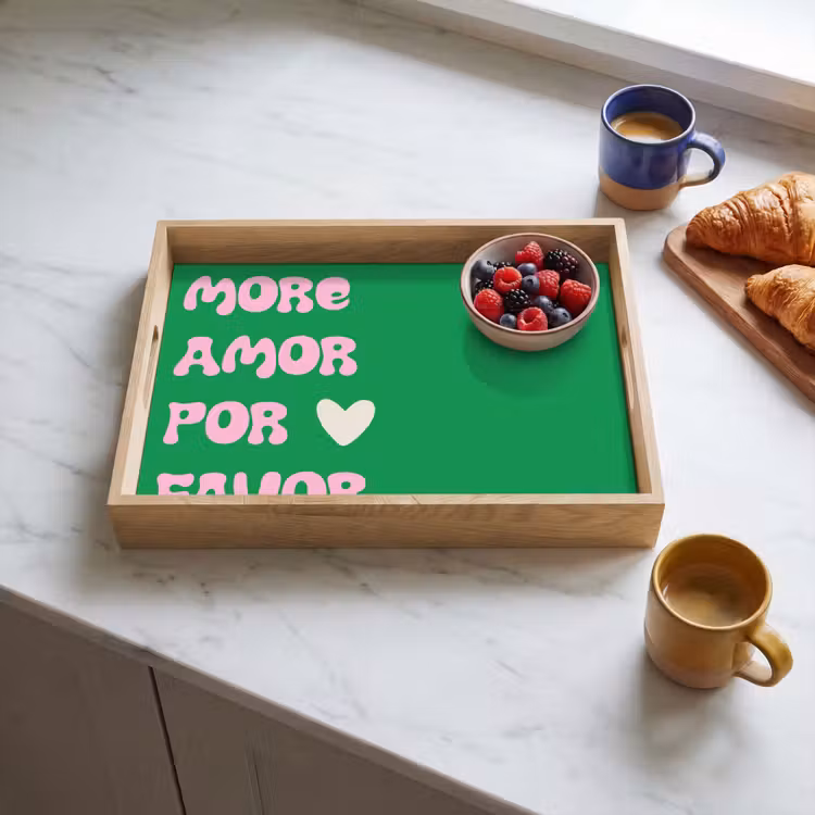 Plateau - Amor - Valentine - Vert - Texte — 4