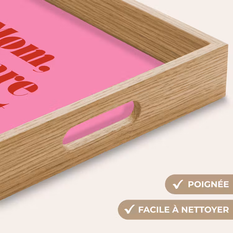 Plateau - Mère - Message - Rose — 5