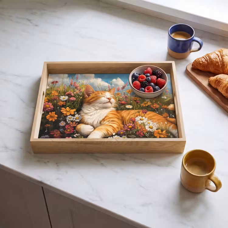 Plateau - Chat - Fleurs - Relax — 4
