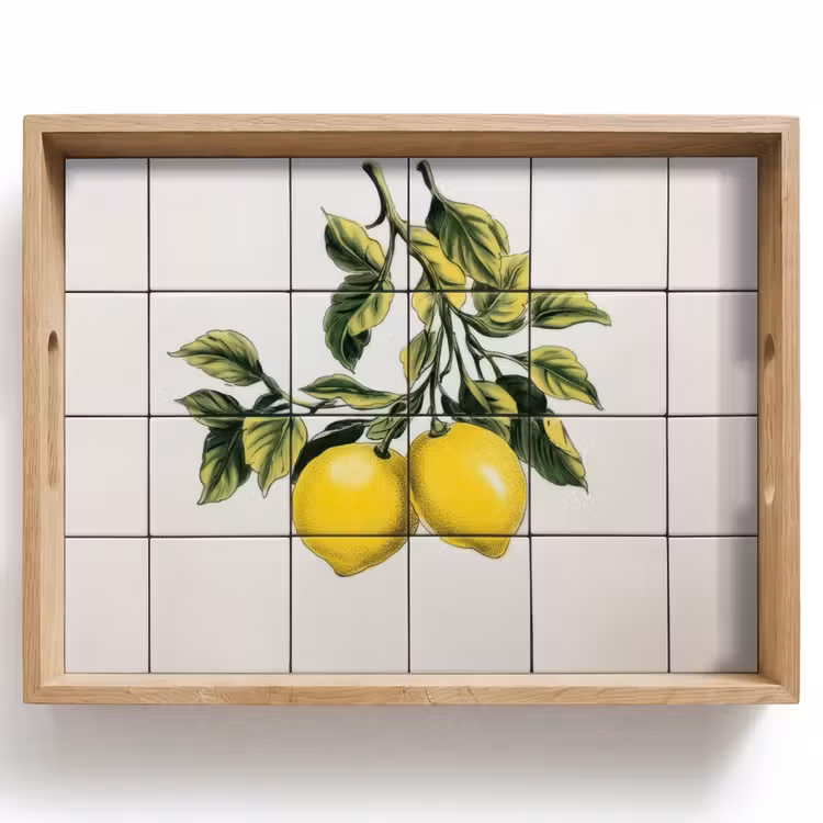 Plateau - Citron - Décoration - Branches — 1