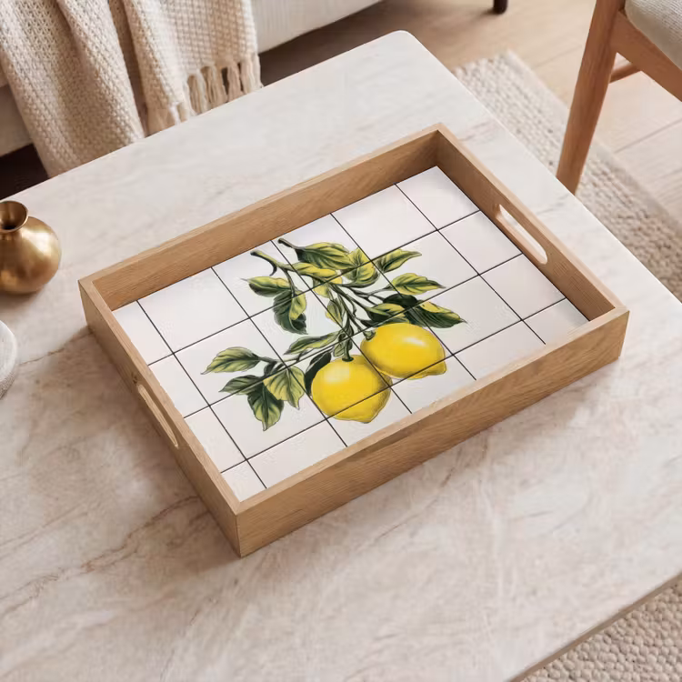 Plateau - Citron - Décoration - Branches — 2