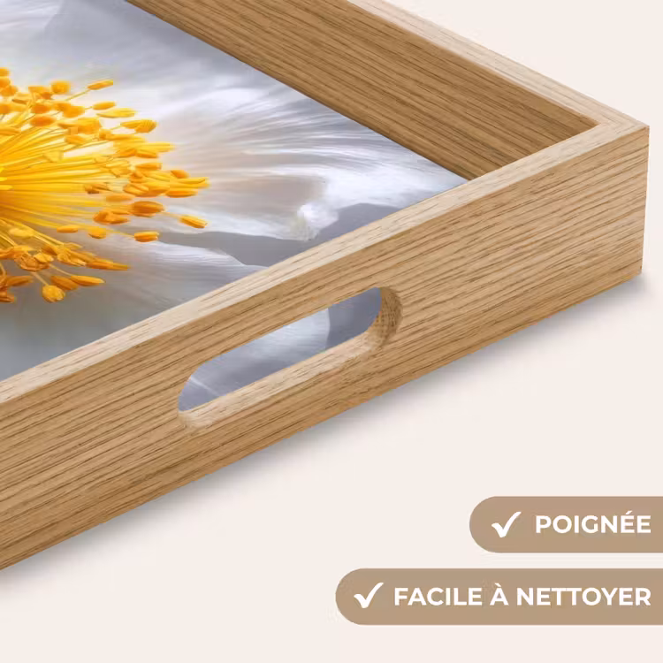 Plateau - Blanc - Fleur - Elégant — 5