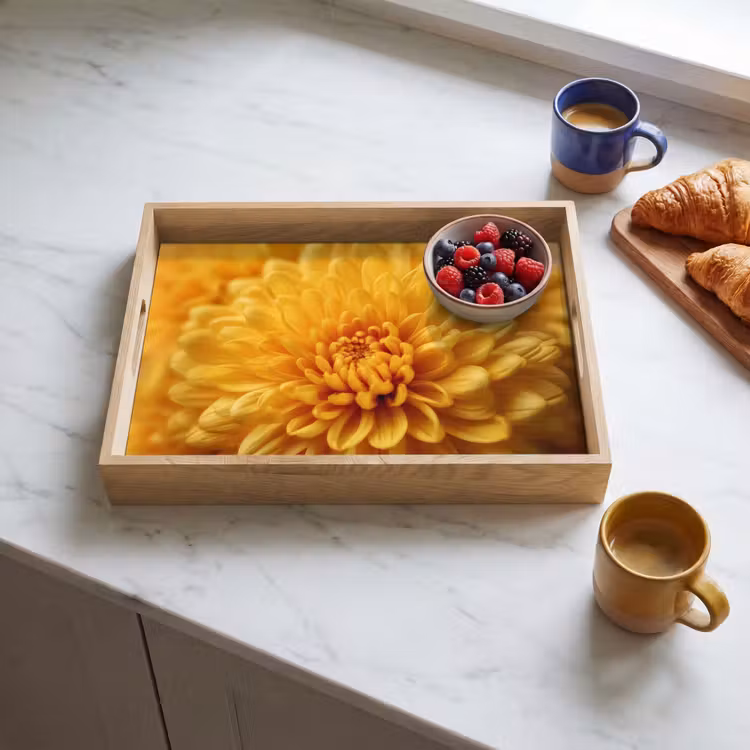 Plateau - Jaune - Chrysanthème - Douceur — 4