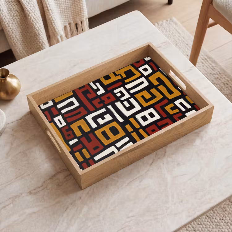 Plateau - Abstrait - Motif - Rouge — 2