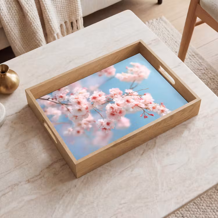 Plateau - Branches - Fleurs - Rose — 2