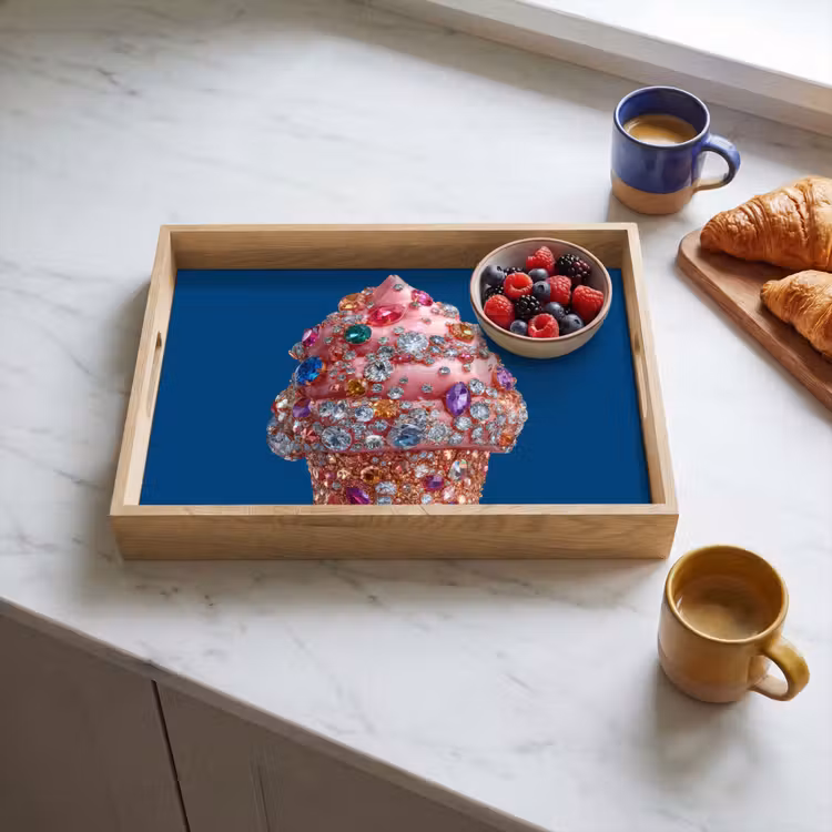 Plateau - Cornet de glace - Strass - Bleu — 4