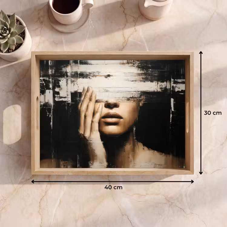 Plateau - Main - Visage - Rayures - Abstrait — 9