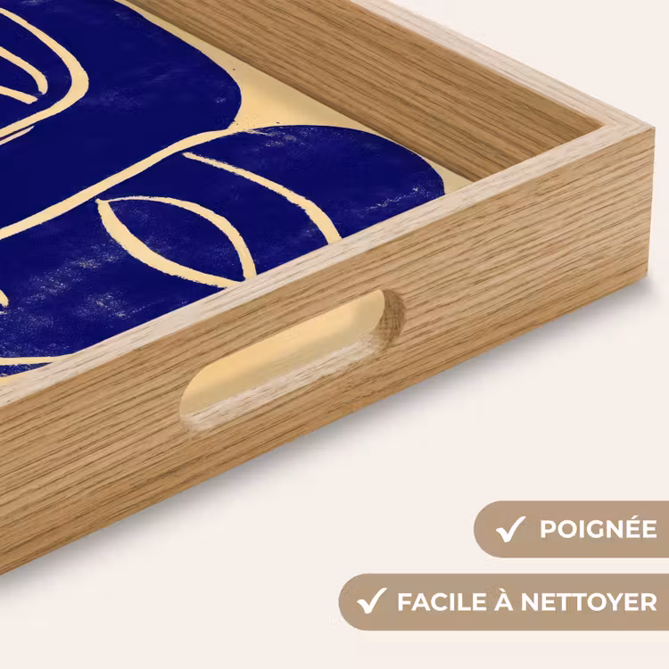 Plateau - Jaune ocre - Bleu - Lignes simples — 5