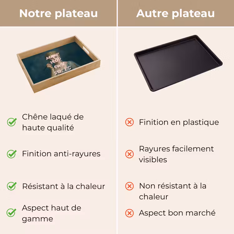 Plateau - Classique - Orné - Rose — 3