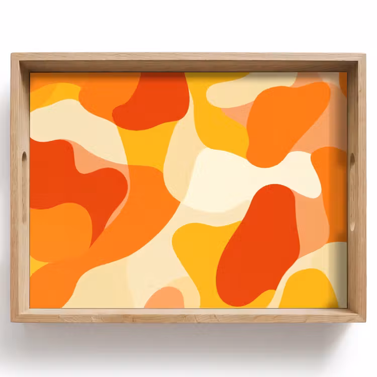 Plateau - Abstrait - Formes - Orange — 1