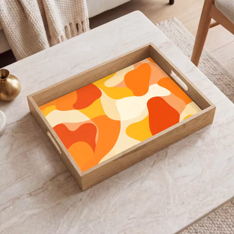 Plateau - Abstrait - Formes - Orange — 2