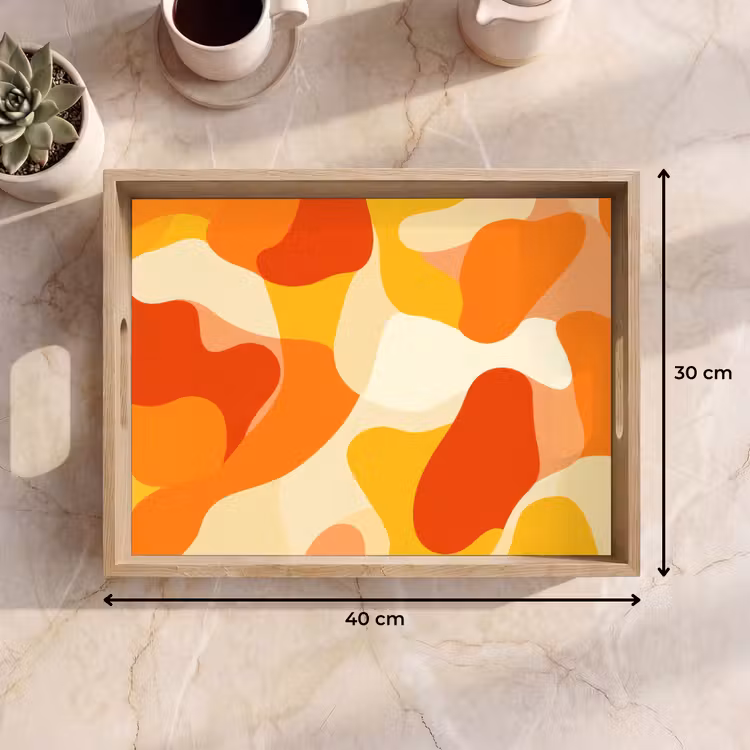 Plateau - Abstrait - Formes - Orange — 9