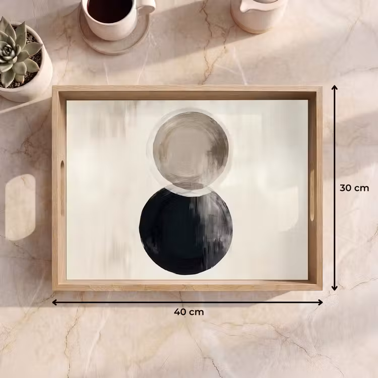 Plateau - Cercles - Forme - Beige - Abstrait — 9