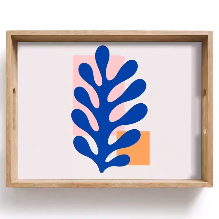 Plateau - Abstrait - Feuille - Bleu - Rectangles — 1