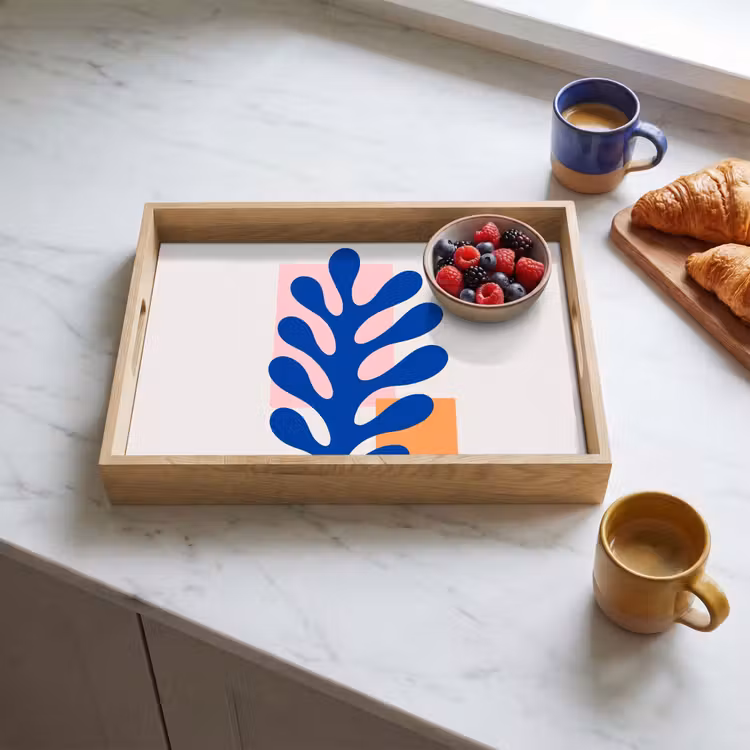 Plateau - Abstrait - Feuille - Bleu - Rectangles — 4