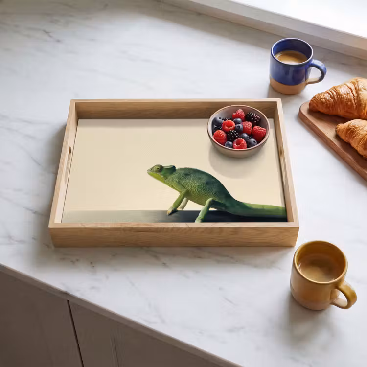 Plateau - Caméléon - Vert - Minimaliste — 4