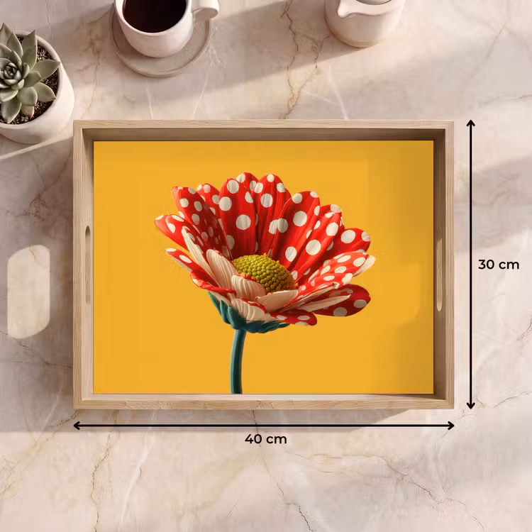 Plateau - Fleur - Rouge - Points — 9