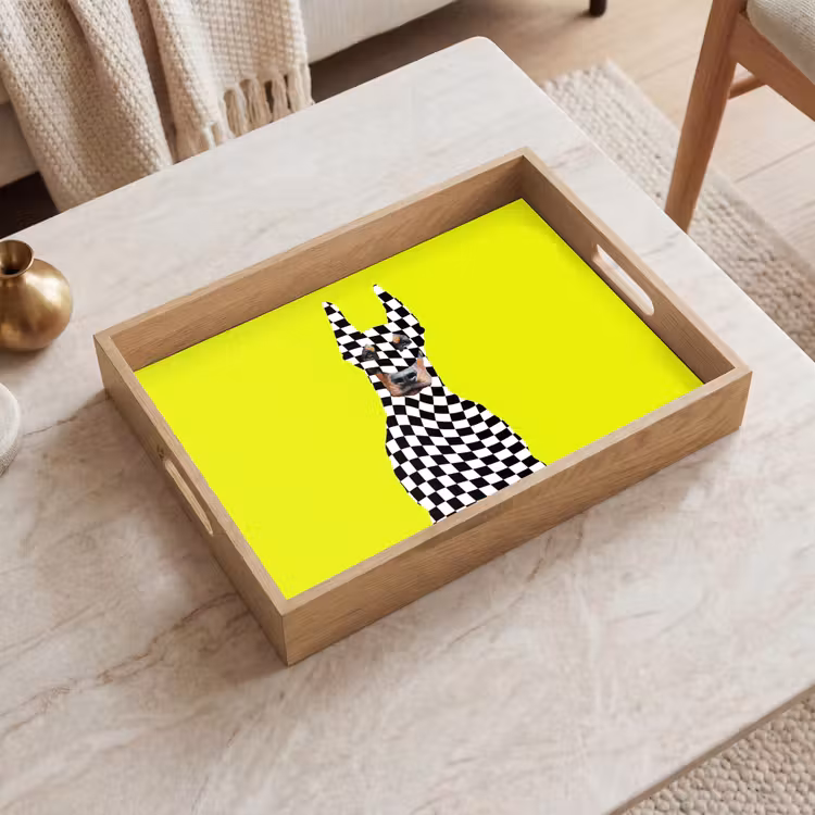 Plateau - Doberman - Bloqué - Jaune — 2