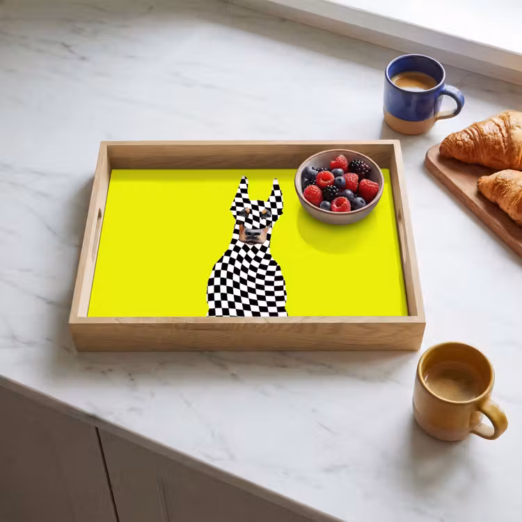 Plateau - Doberman - Bloqué - Jaune — 4