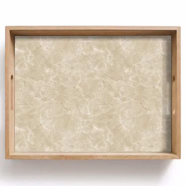 Plateau - Beige clair - Marbre - Veines de diffusion — 1