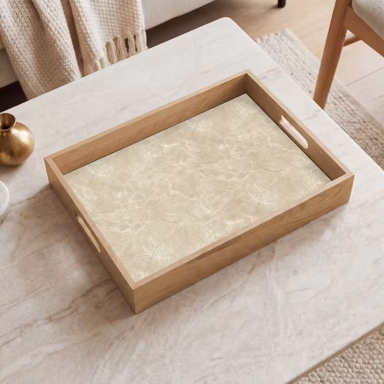 Plateau - Beige clair - Marbre - Veines de diffusion — 2