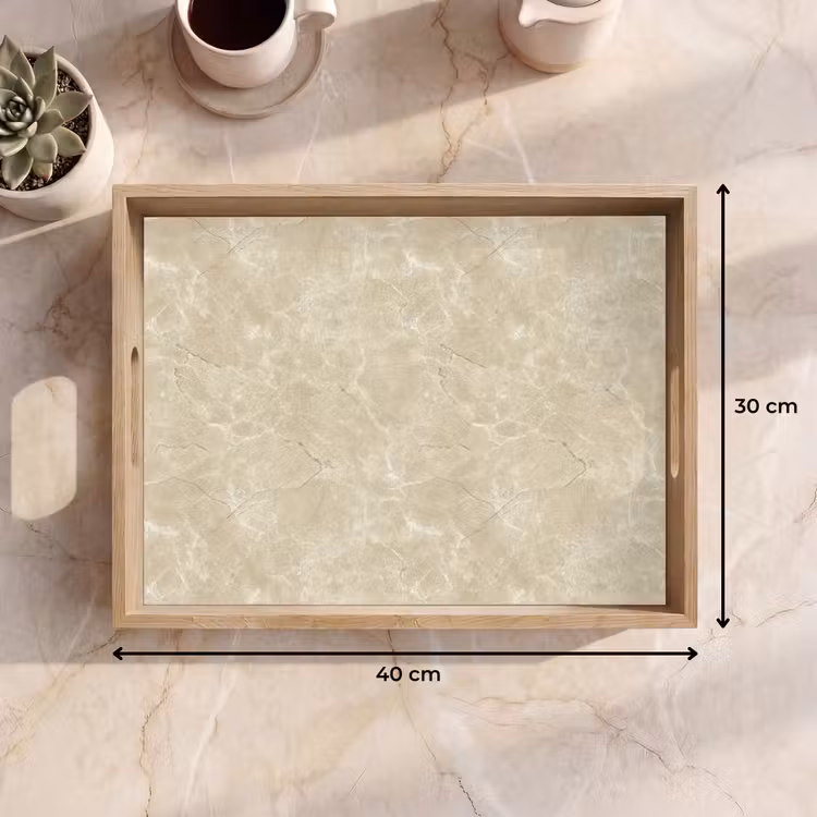 Plateau - Beige clair - Marbre - Veines de diffusion — 9