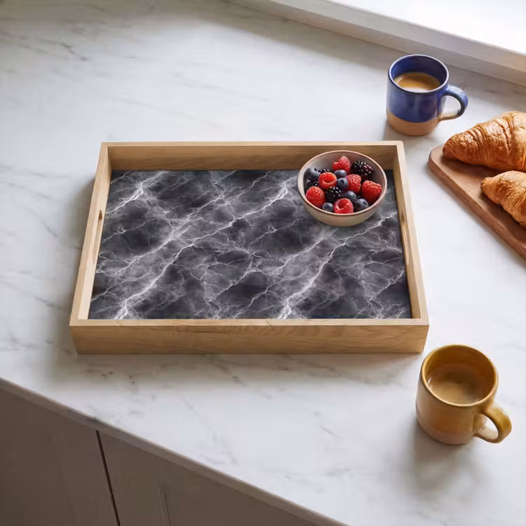Plateau - Gris foncé - Eclair - Marbre — 4