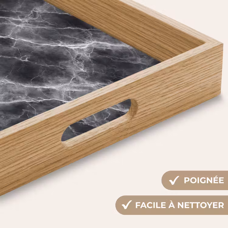 Plateau - Gris foncé - Eclair - Marbre — 5