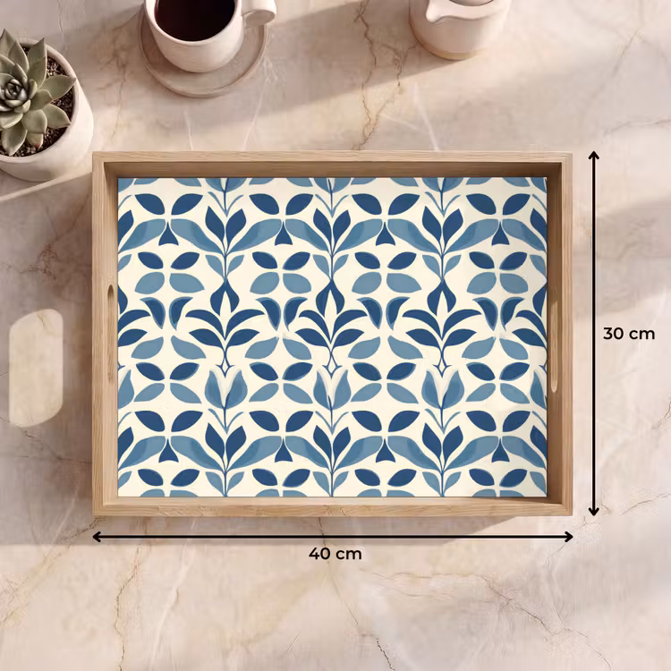 Plateau - Flora - Moderne - Bleu — 9