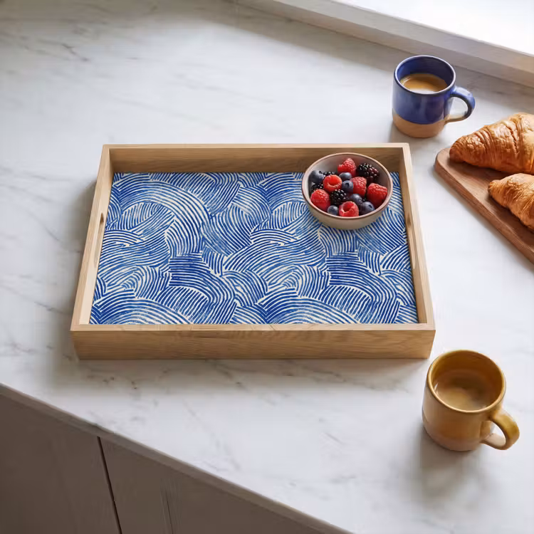 Plateau - Moderne - Abstrait - Bleu — 4