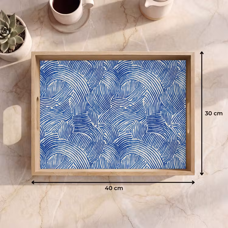 Plateau - Moderne - Abstrait - Bleu — 9