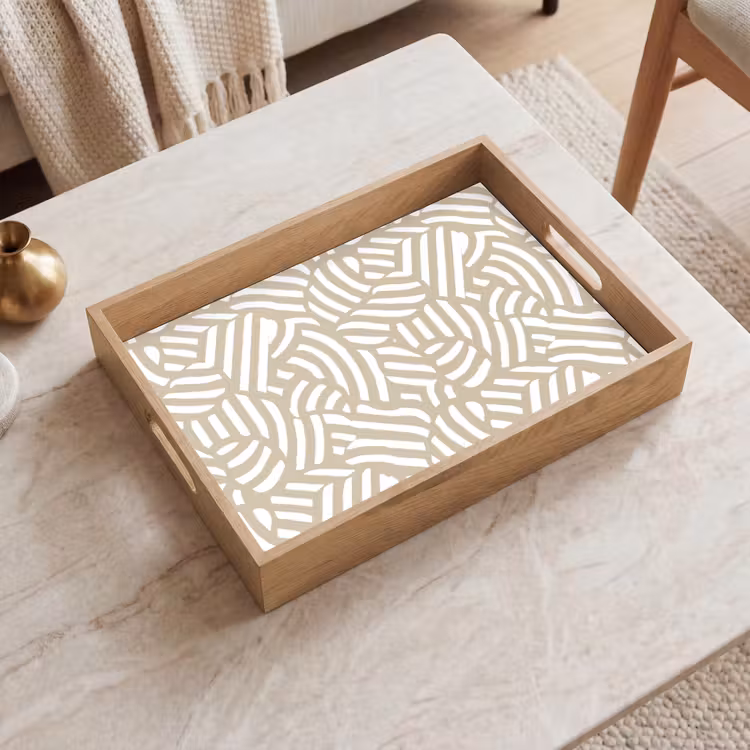 Plateau - Abstrait - Moderne - Beige — 2