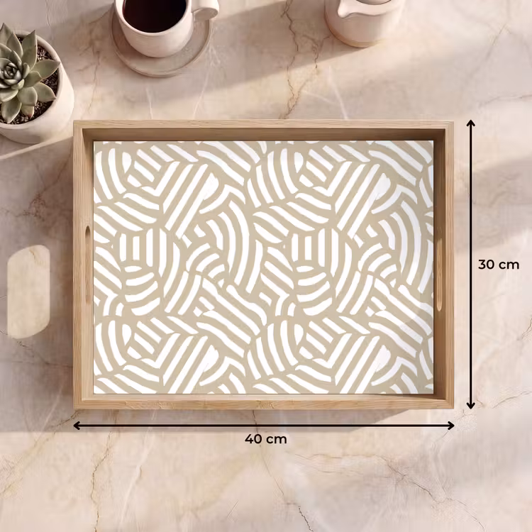 Plateau - Abstrait - Moderne - Beige — 9