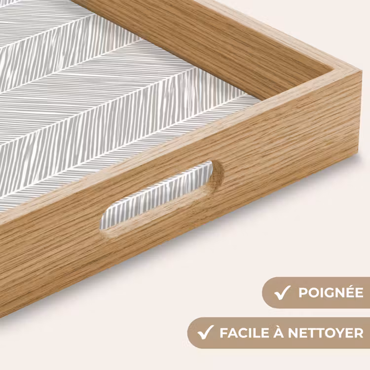 Plateau - Classique - Chevrons - Gris — 5