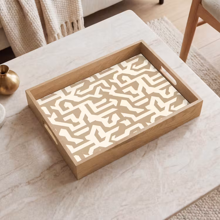 Plateau - Moderne - Abstrait - Beige — 2
