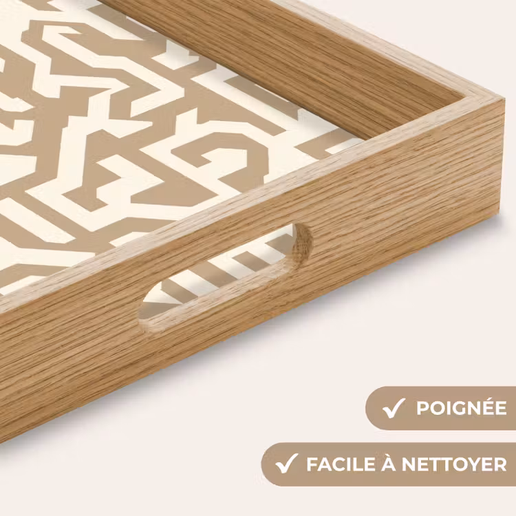 Plateau - Moderne - Abstrait - Beige — 5