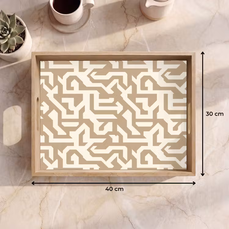 Plateau - Moderne - Abstrait - Beige — 9