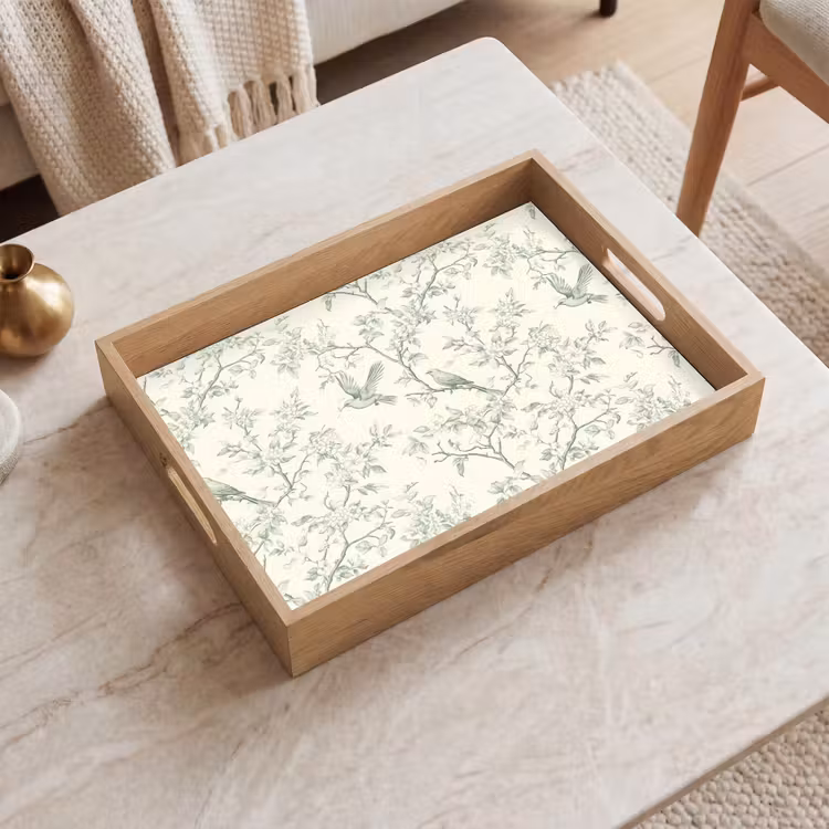 Plateau - Classique - Oiseaux - Vert — 2