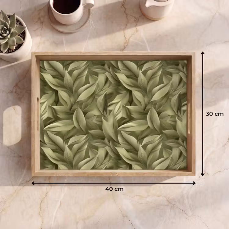 Plateau - Feuilles - Moderne - Vert — 9